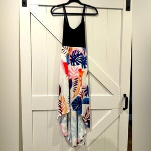 Asymmetrical floral dress